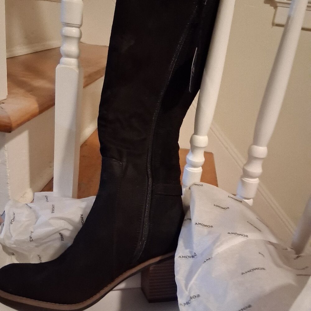 Sonoma Goods for Life Schnauzer Women's Boots, Black Color, Size 7.5 M